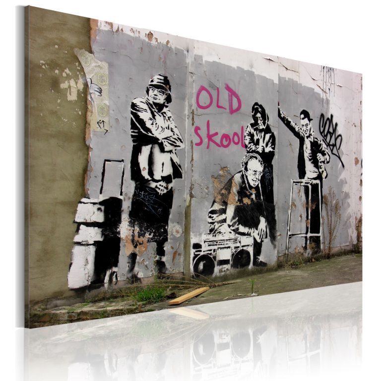 Obraz – Old school (Banksy) Obraz – Old school (Banksy)