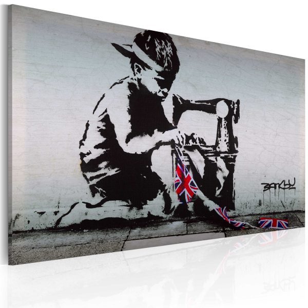 Obraz – Union Jack Kid (Banksy) Obraz – Union Jack Kid (Banksy)