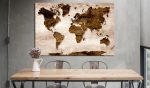 Obraz – World Map: The Brown Earth Obraz – World Map: The Brown Earth