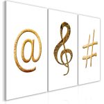 Obraz – Golden Signs (3 Parts) Obraz – Golden Signs (3 Parts)