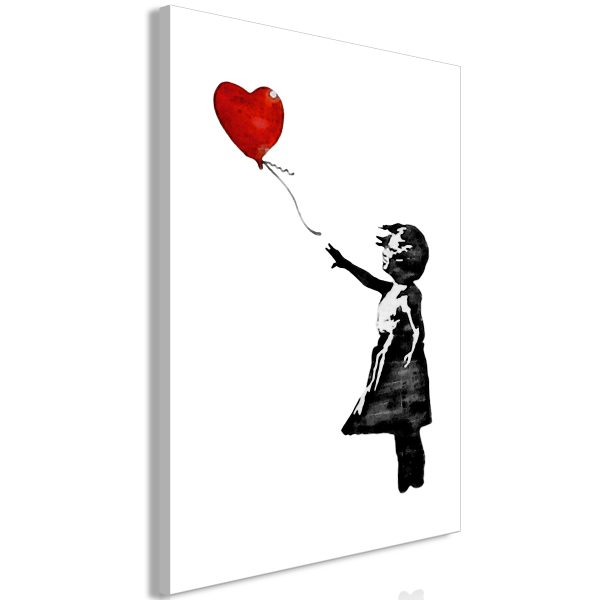 Obraz – Banksy: Girl with Balloon (1 Part) Vertical Obraz – Banksy: Girl with Balloon (1 Part) Vertical