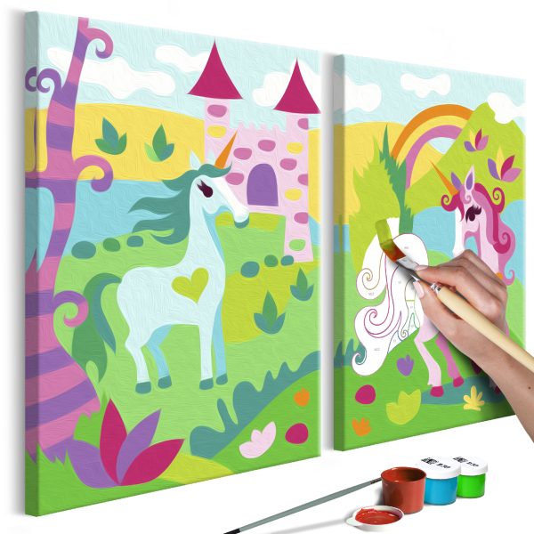 Malování podle čísel – Fairytale Unicorns Malování podle čísel – Fairytale Unicorns