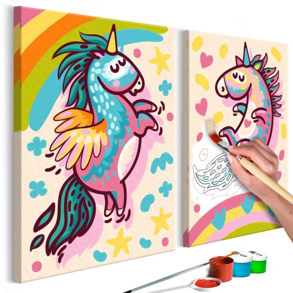 Malování podle čísel – Chubby Unicorns Malování podle čísel – Chubby Unicorns