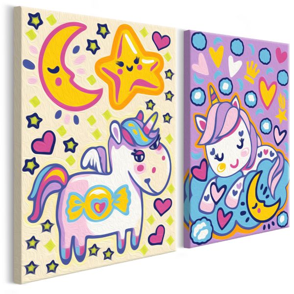 Malování podle čísel – Unicorns (Green & Pink) Malování podle čísel – Unicorns (Green & Pink)