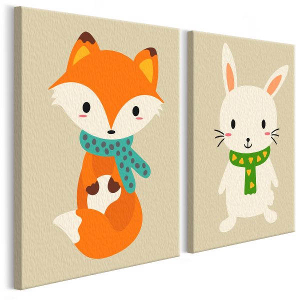Malování podle čísel – Fox and Rabbit Malování podle čísel – Fox and Rabbit