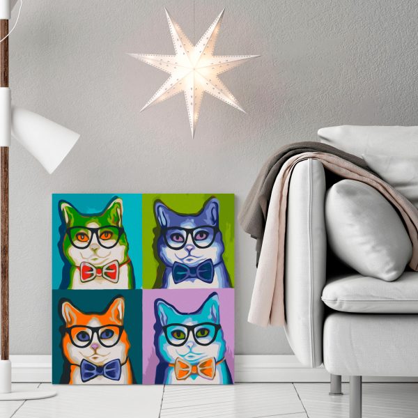 Malování podle čísel – Cats With Glasses Malování podle čísel – Cats With Glasses