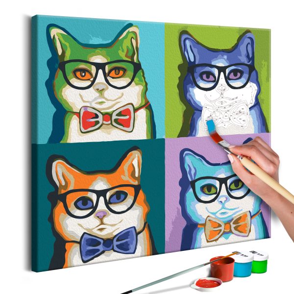 Malování podle čísel – Cats With Glasses Malování podle čísel – Cats With Glasses