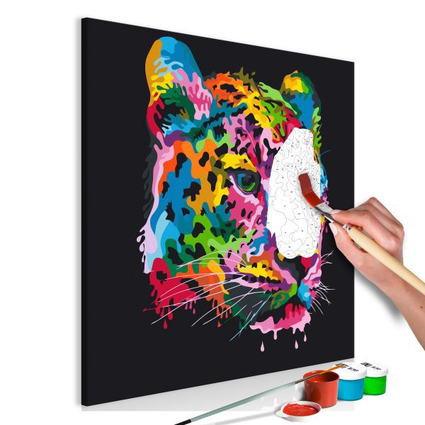 Malování podle čísel – Colourful Leopard Malování podle čísel – Colourful Leopard