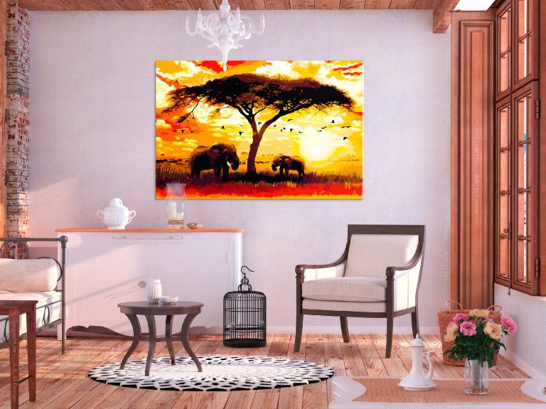 Malování podle čísel – Africa at Sunset Malování podle čísel – Africa at Sunset