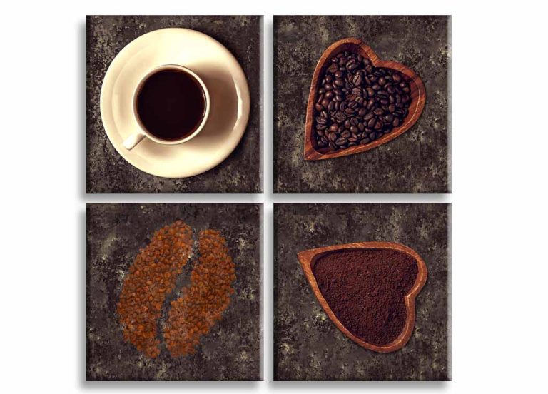 Čtyřdílný obraz miluji kávu Čtyřdílný obraz miluji kávu