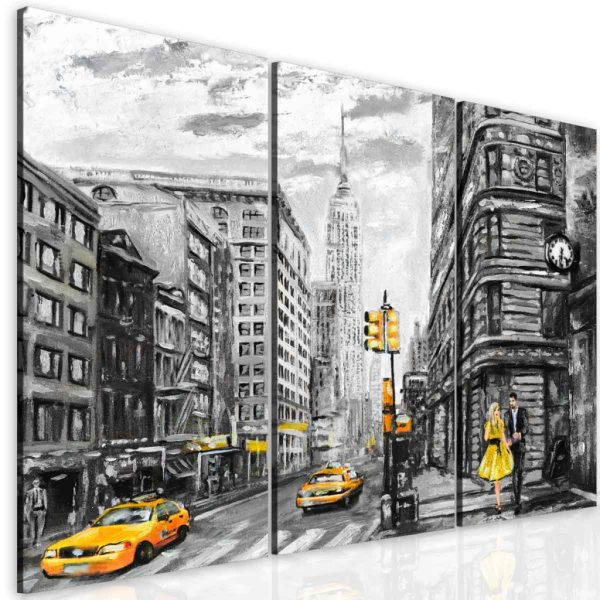 Malovaný obraz žlutý New York Malovaný obraz žlutý New York