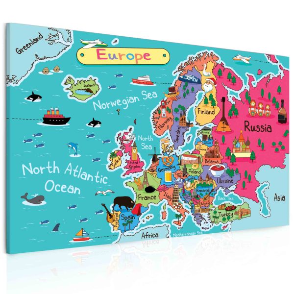 Mapa Evropy pro děti II Mapa Evropy pro děti II