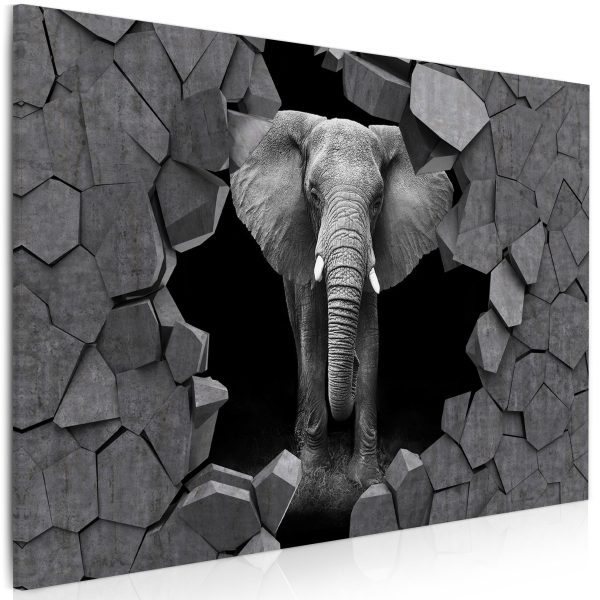 Moderní obraz na zeď – slon v kameni Moderní obraz na zeď – slon v kameni