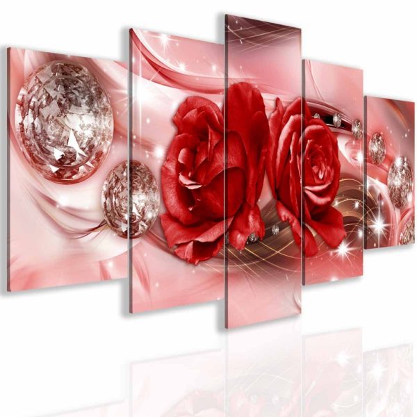 Obraz abstraktní růže červená Obraz abstraktní růže červená