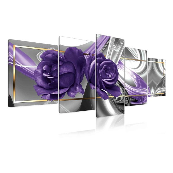 Obraz abstraktní růže tmavě fialová Obraz abstraktní růže tmavě fialová