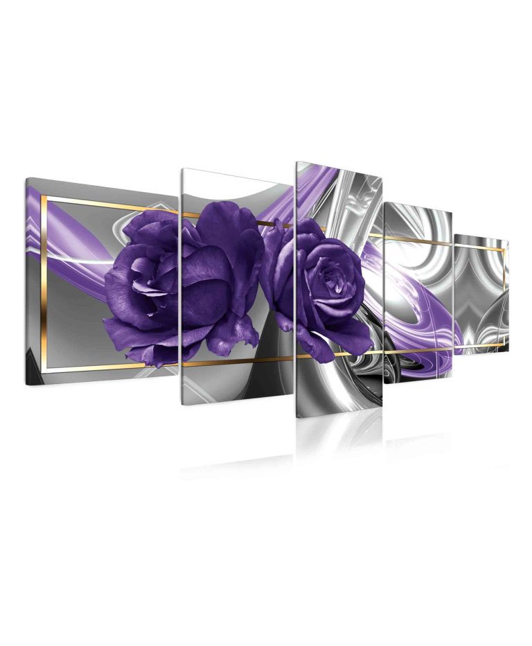 Obraz abstraktní růže tmavě fialová Obraz abstraktní růže tmavě fialová