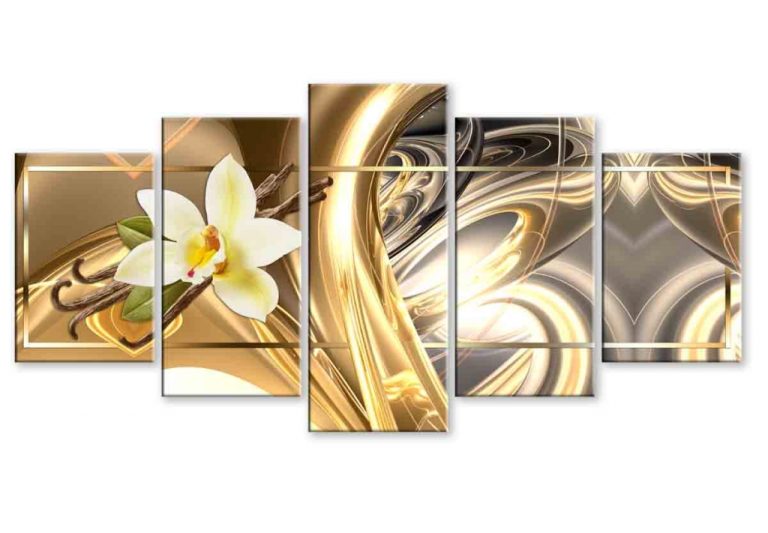 Obraz abstraktní vanilka zlatá Obraz abstraktní vanilka zlatá