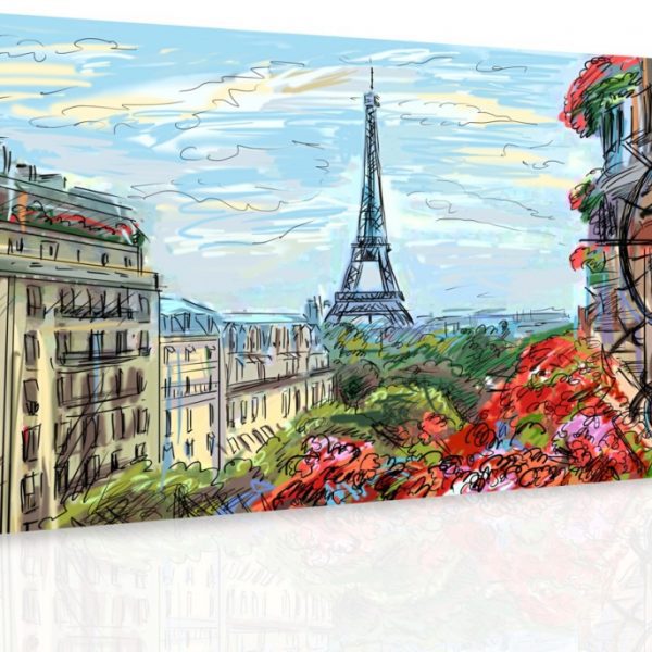 Obraz – Kreslená Paříž Obraz – Kreslená Paříž