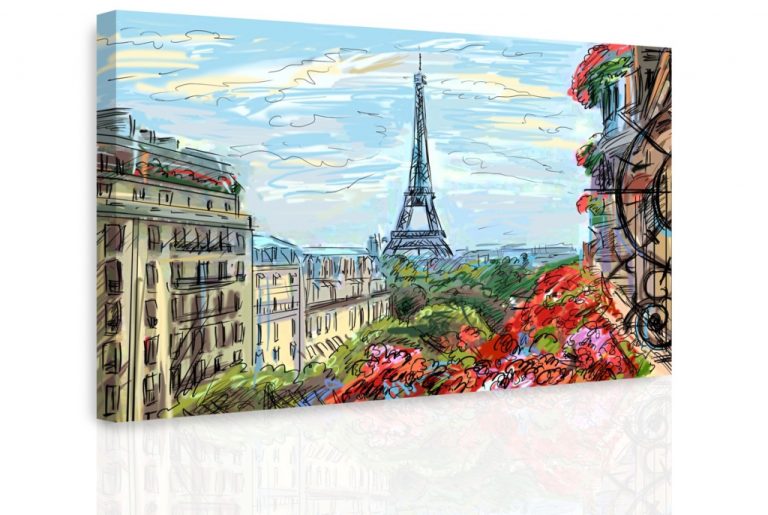 Obraz – Kreslená Paříž Obraz – Kreslená Paříž