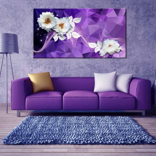Obraz květ ve fialové abstrakci Obraz květ ve fialové abstrakci