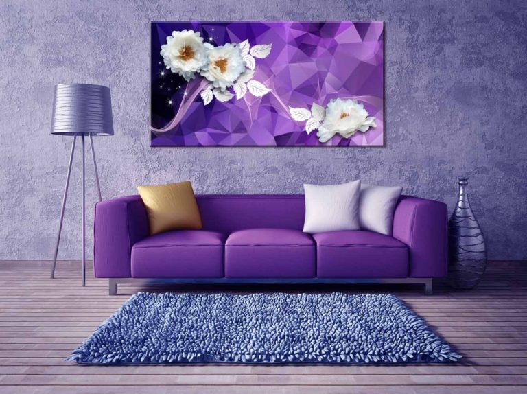 Obraz květ ve fialové abstrakci Obraz květ ve fialové abstrakci