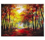 Obraz malba les na podzim Obraz malba les na podzim