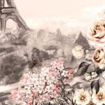 Obraz malebná Paříž s květinami Obraz malebná Paříž s květinami