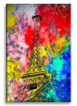 Obraz malovaná Eiffelova věž Obraz malovaná Eiffelova věž