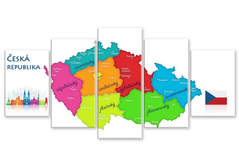 Obraz mapa České republiky Obraz mapa České republiky
