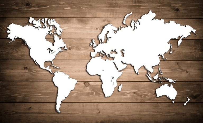 Obraz – mapa Světa bílá Obraz – mapa Světa bílá
