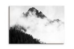 Obraz mlha v Alpách v černobílé Obraz mlha v Alpách v černobílé