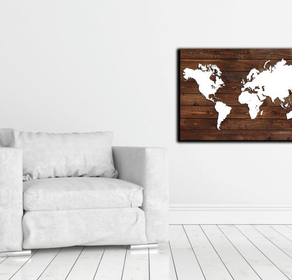 Obraz na plátně – mapa světa Obraz na plátně – mapa světa