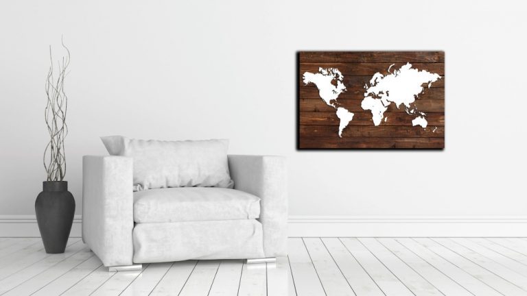 Obraz na plátně – mapa světa Obraz na plátně – mapa světa