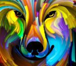 Obraz na zeď – barevné zvíře Obraz na zeď – barevné zvíře