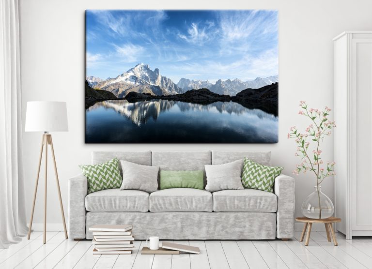 Obraz panorama Alp s jezerem Obraz panorama Alp s jezerem