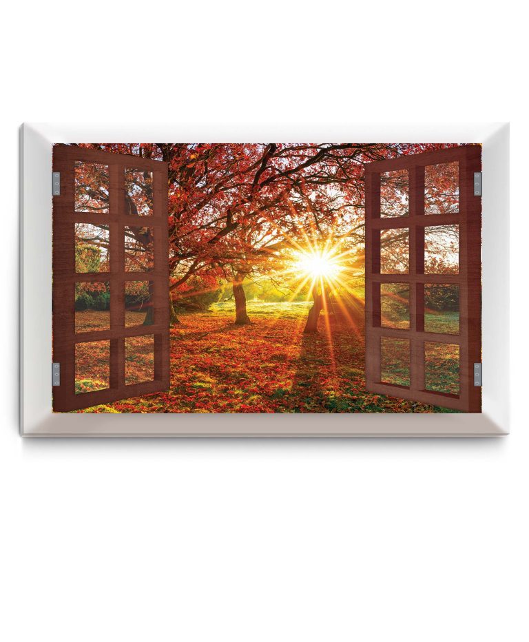 Obraz podzimní slunce za oknem Obraz podzimní slunce za oknem