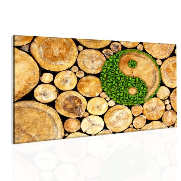 Obraz zelené paprsky mandaly Obraz zelené paprsky mandaly