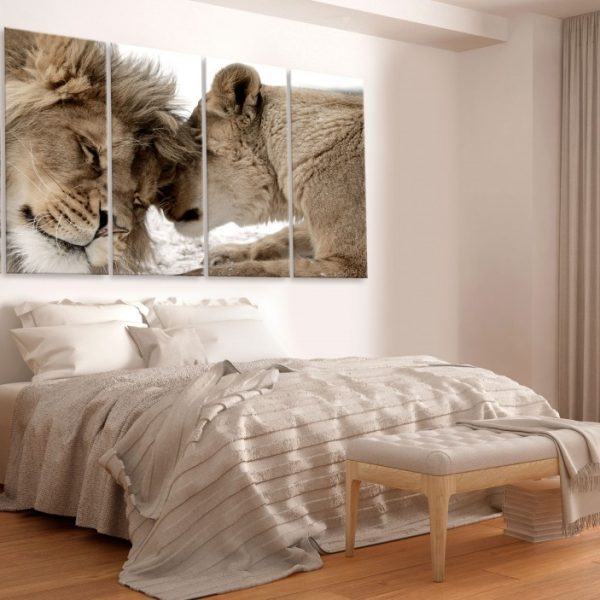 Vícedílné obrazy – lev a lvíče Vícedílné obrazy – lev a lvíče
