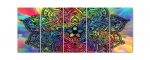 Vícedílný obraz – Mandala na barevných oblacích Vícedílný obraz – Mandala na barevných oblacích