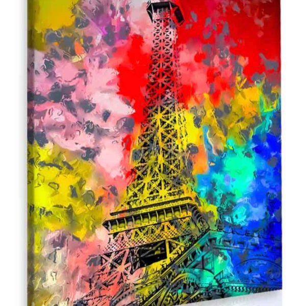 Obraz malovaná Eiffelova věž Obraz malovaná Eiffelova věž