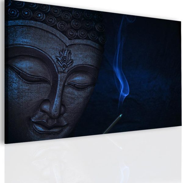 Obraz meditující Buddha – modrý Obraz meditující Buddha – modrý
