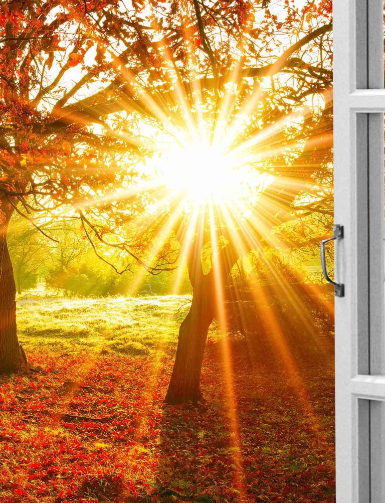 Obraz okno podzimní sluníčko Obraz okno podzimní sluníčko