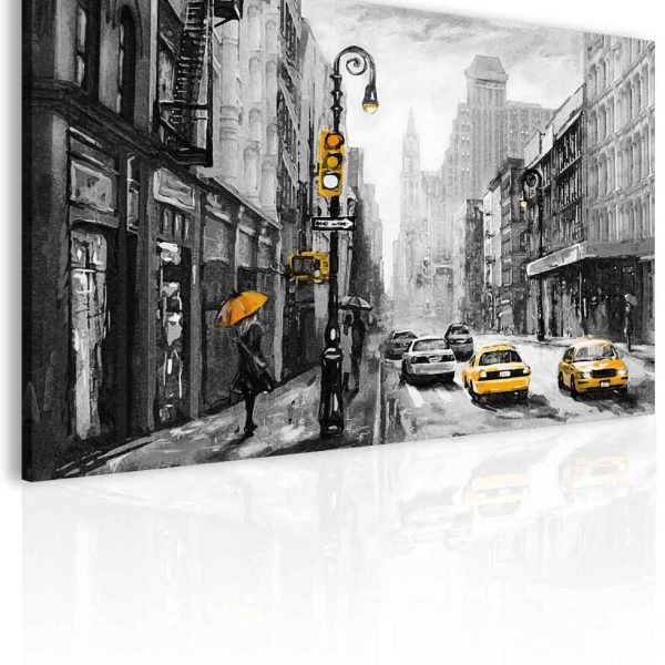 Obraz newyorská ulice žlutá Obraz newyorská ulice žlutá