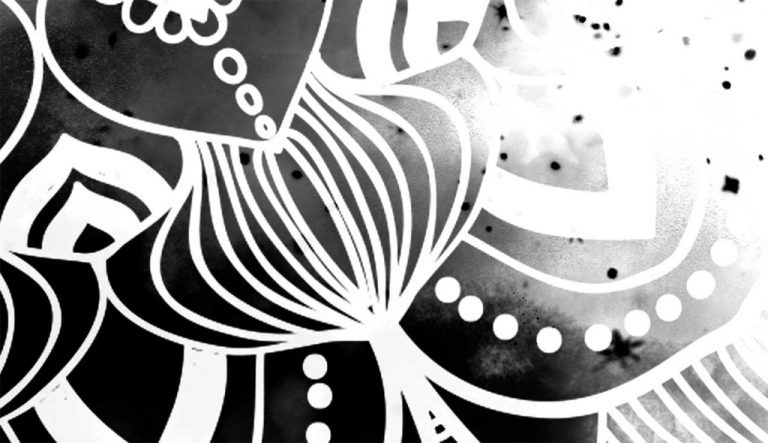 Obraz atypická černobílá mandala Obraz atypická černobílá mandala