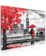 Obraz londýnská procházka červená Obraz londýnská procházka červená