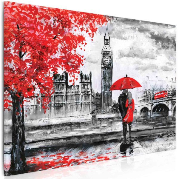 Obraz londýnská procházka červená Obraz londýnská procházka červená