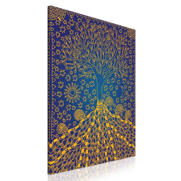 Obraz modrozlatý kouzelný strom Obraz modrozlatý kouzelný strom