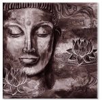 Abstraktní obraz fialovo hnědý Buddha Abstraktní obraz fialovo hnědý Buddha