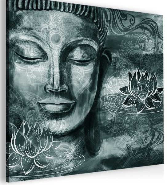 Abstraktní obraz šedý Buddha Abstraktní obraz šedý Buddha