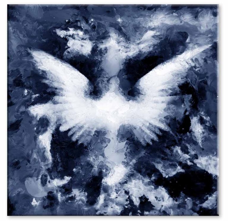 Abstraktní obraz andělská křídla – modrý Abstraktní obraz andělská křídla – modrý